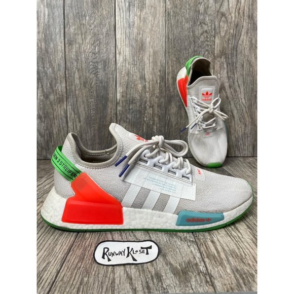adidas Other - ADIDAS NMD R1 Summer Mens Running Sneakers Grey White Gum size 12 675001
